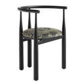 New Works - Bukowski Chair black beech, fabric Dedar Tiger Mountain