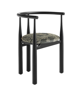 New Works Bukowski Dining Chair black beech, fabric Dedar Tiger Mountain