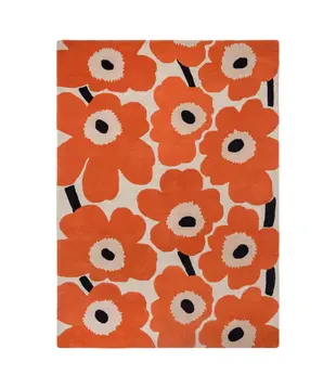 Marimekko - Unikko Rug orange red