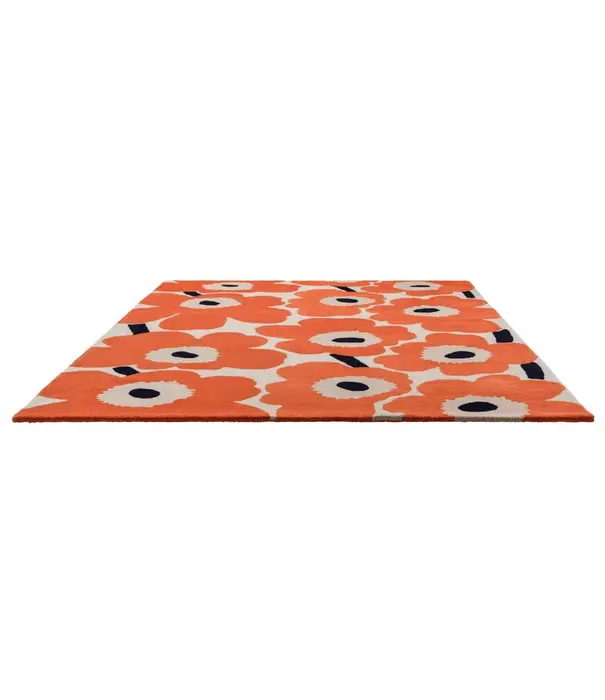 Marimekko Marimekko Unikko Wool Rug orange red, handtufted