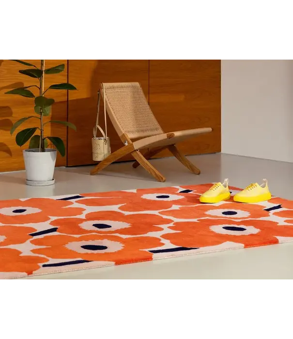 Marimekko Marimekko - Unikko Wool Rug orange red