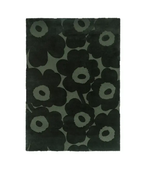 Marimekko Marimekko - Unikko  kleed, dark green 100% Wol