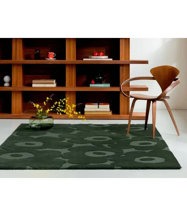 Marimekko Marimekko - Unikko rug, dark green 100% Wool