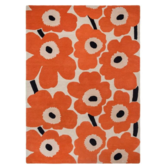 Marimekko - Unikko Wool Rug orange red