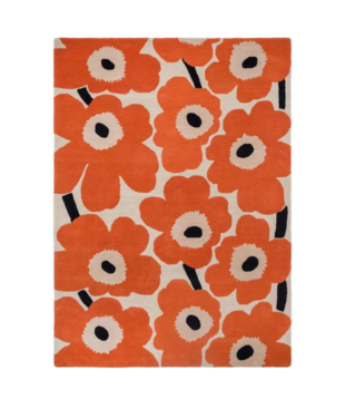 Marimekko - Unikko Rug orange red