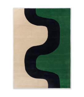 Marimekko - Seireeni Vloerkleed green - black - beige