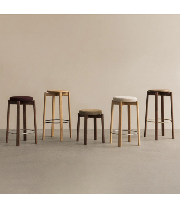 Audo Audo - Passage Bar Stool, upholstered seat