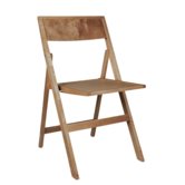 Folding Flat Chair warm brown birch