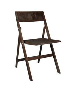 Folding Flat Chair dark brown birch