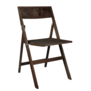 Folding Flat Chair dark brown birch