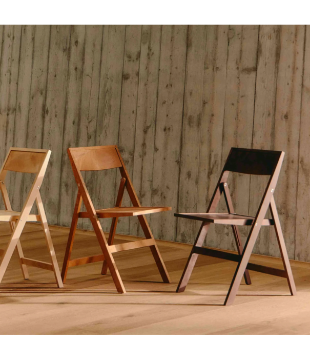 Frama  Folding Flat Chair dark brown birch