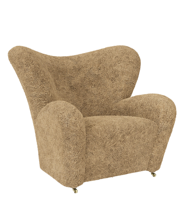 Audo Audo The Tired Man lounge chair Skandilock Moonlight sheepskin