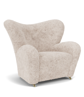 Audo The Tired Man Lounge Chair sheepskin