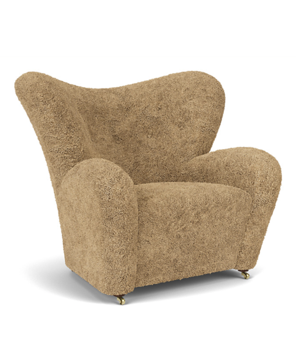 Audo Audo The Tired Man lounge chair Skandilock Moonlight sheepskin