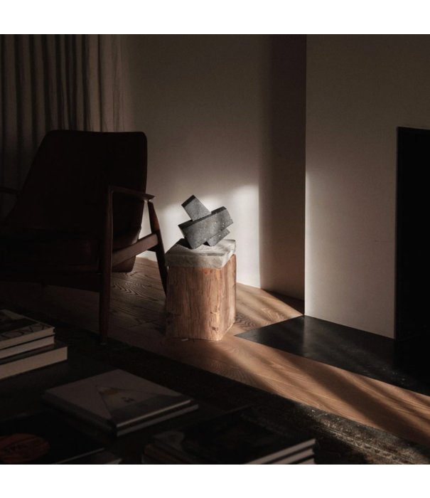 Audo Audo Copenhagen Converge bookends, lave stone