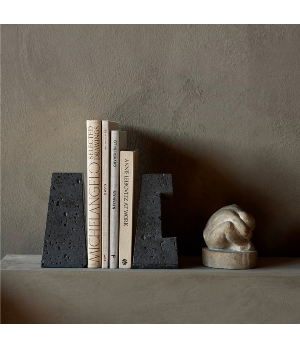 Audo Audo Copenhagen Converge bookends, lave stone