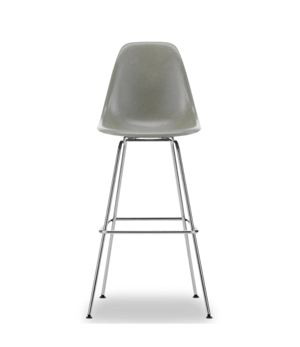 Vitra  Eames Fiberglass Barkruk Medium, chrome onderstel