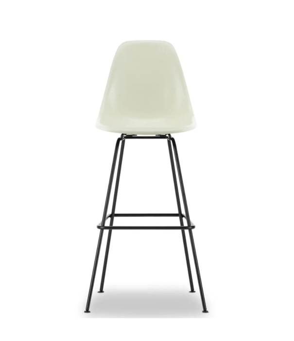 Vitra  Vitra -  Eames Fiberglass Counter Kruk, onderstel basic dark