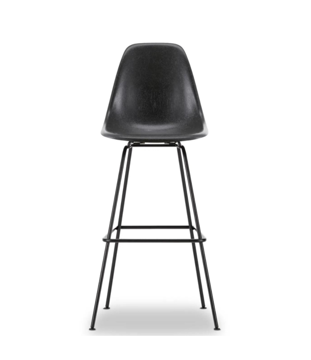 Vitra   Eames Fiberglass Barkruk Medium, basic dark onderstel