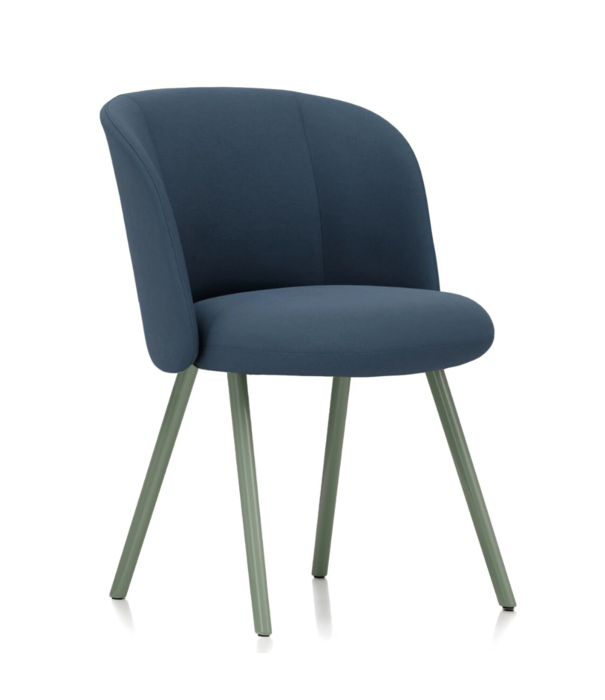 Vitra  Mikado Side Stoel aluminium poten, stof Volo