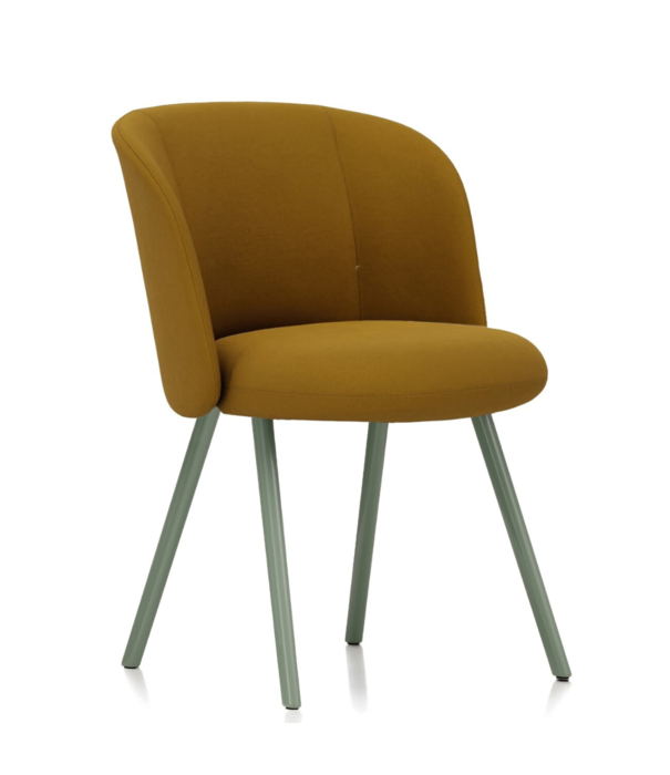 Vitra  Mikado Side Stoel aluminium poten, stof Volo