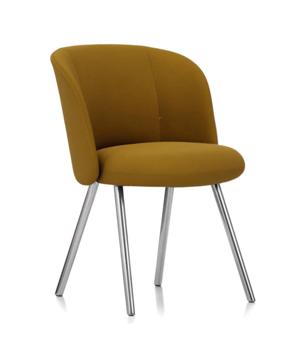 Vitra  Mikado Side Stoel aluminium poten, stof Volo