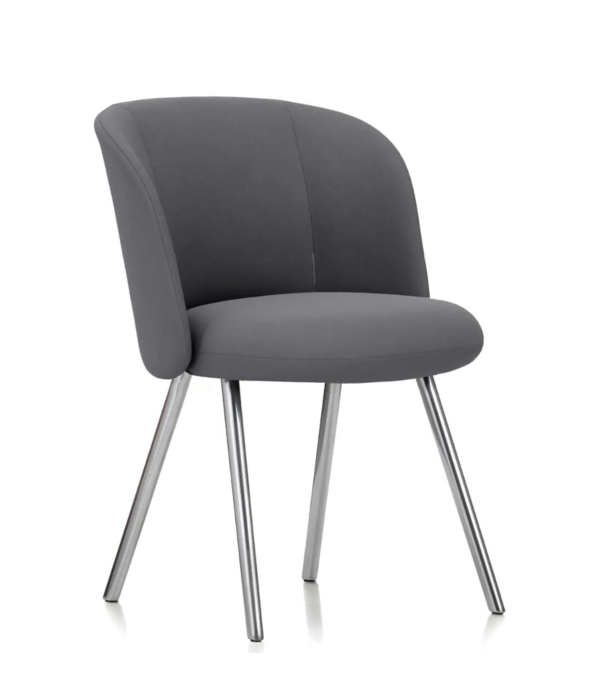 Vitra  Vitra - Mikado Dining Side Chair fabric Volo, metal legs