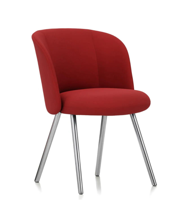 Vitra  Mikado Side Stoel aluminium poten, stof Volo