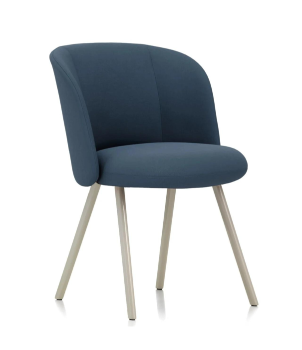 Vitra   Mikado Side Stoel aluminium poten, stof Volo