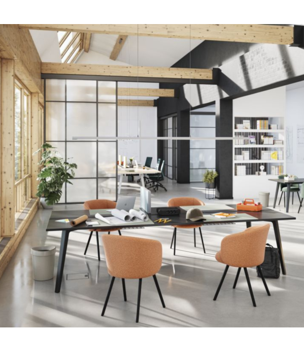 Vitra   Mikado Side Stoel aluminium poten, stof Volo