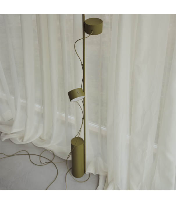 Muuto Post Vloerlamp brown-green
