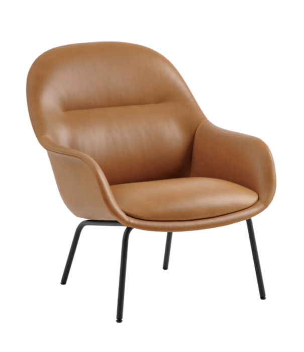 Muuto  Muuto - Fiber Lounge Armchair upholstered, tube base