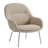 Muuto - Fiber Lounge Armchair upholstered, tube base