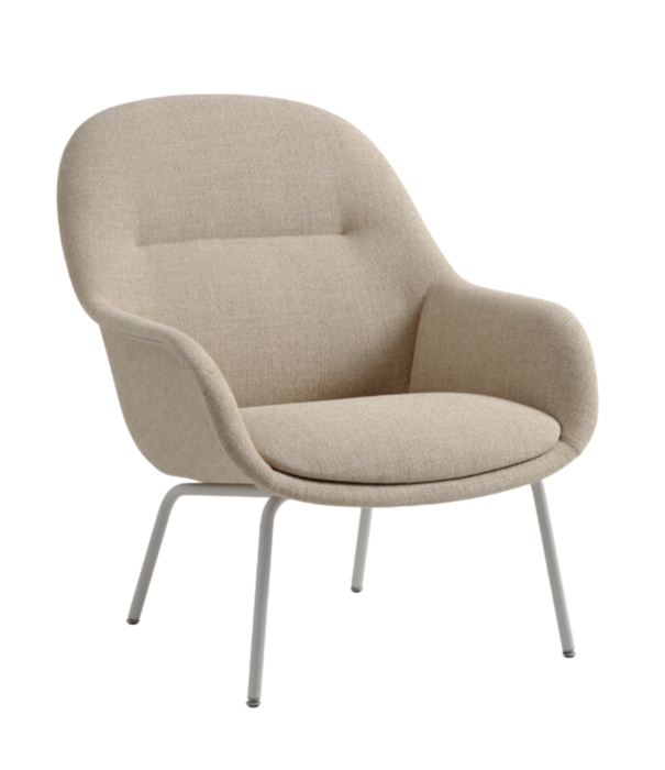 Muuto  Muuto - Fiber Lounge Armchair upholstered, tube base