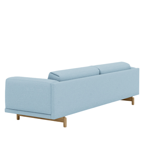 Muuto  Muuto - Rest 3-seater Sofa fabric Hearth, base oak