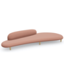 Vitra Freeform Sofa Credo pale rose-cognac, maple legs