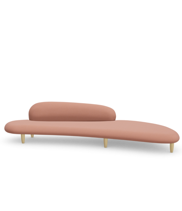 Vitra  Vitra Freeform Sofa Credo pale rose-cognac, maple legs