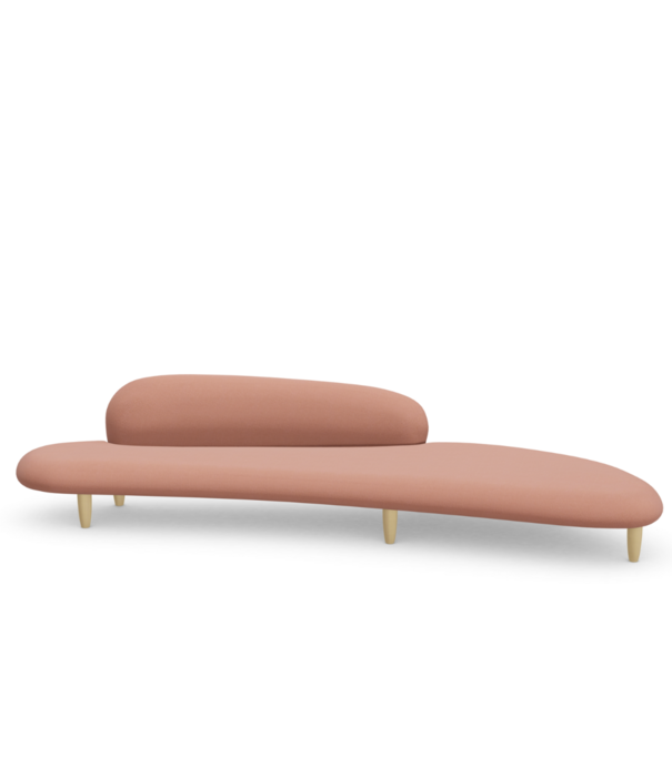 Vitra  Vitra - Freeform Sofa pale rose-cognac, esdoorn poten