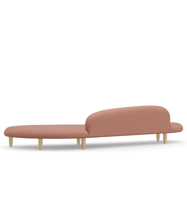 Vitra  Vitra Freeform Sofa Credo pale rose-cognac, maple legs