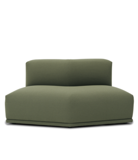 Muuto - Connect Sofa Angle Module M, fabric Grain green