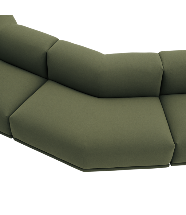 Muuto  Muuto - Connect Sofa Angle Module M, stof Grain groen