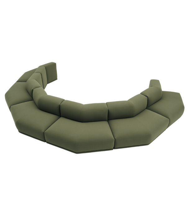 Muuto  Muuto - Connect Sofa Angle Module M, fabric Grain green