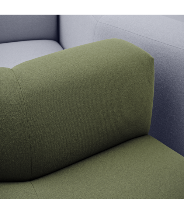 Muuto  Muuto - Connect Sofa Angle Module M, fabric Grain green