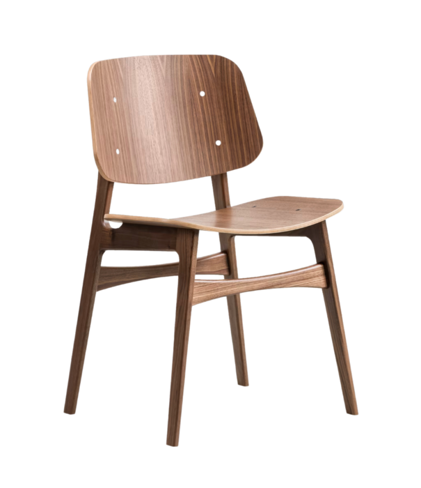 Fredericia  Model 3050 Søborg wood base chair, houten zitting