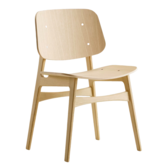 Model 3050 Søborg wood base chair, houten zitting