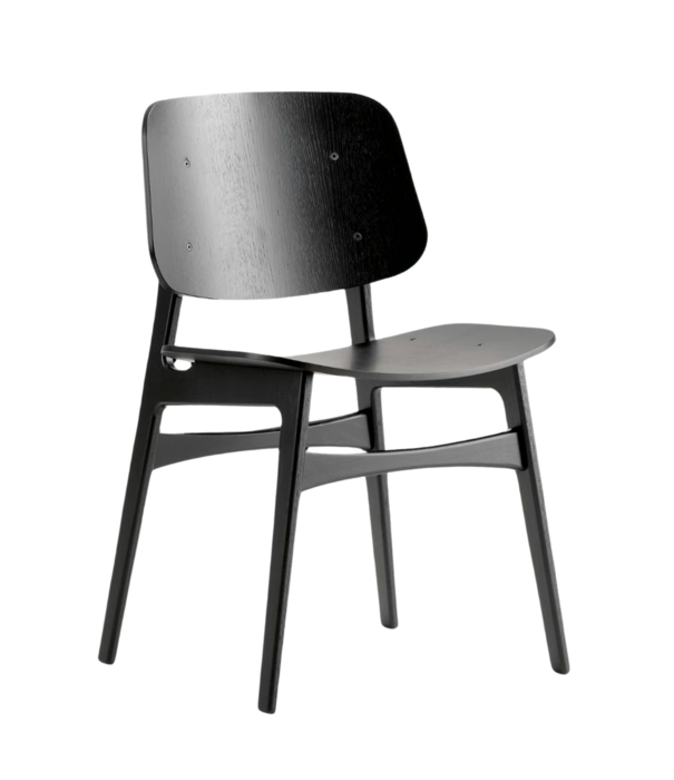 Fredericia  Model 3050 Søborg wood base chair, houten zitting