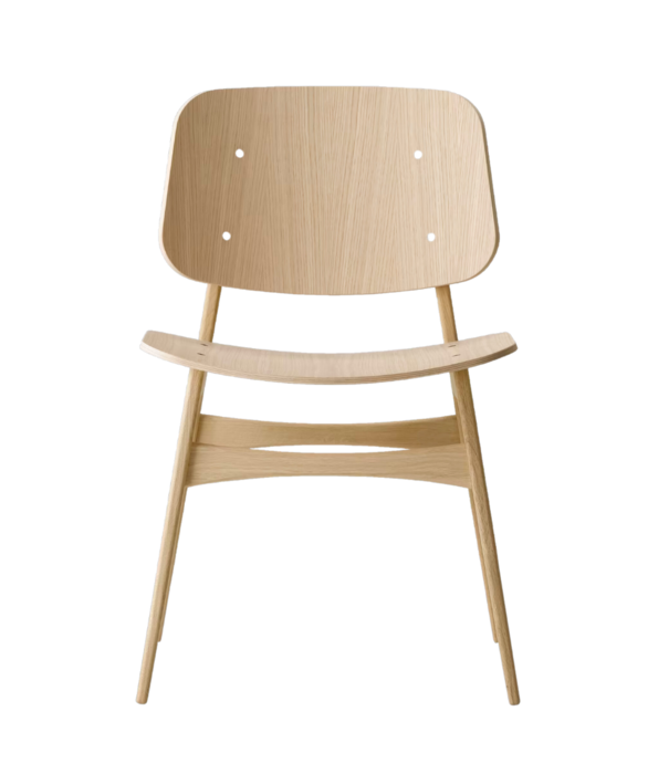 Fredericia  Model 3050 Søborg wood base chair wooden seat