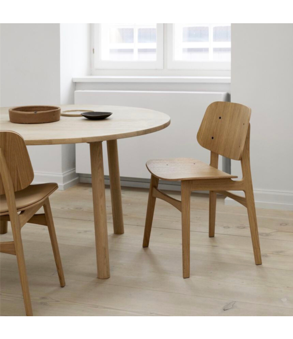 Fredericia  Model 3050 Søborg wood base chair wooden seat