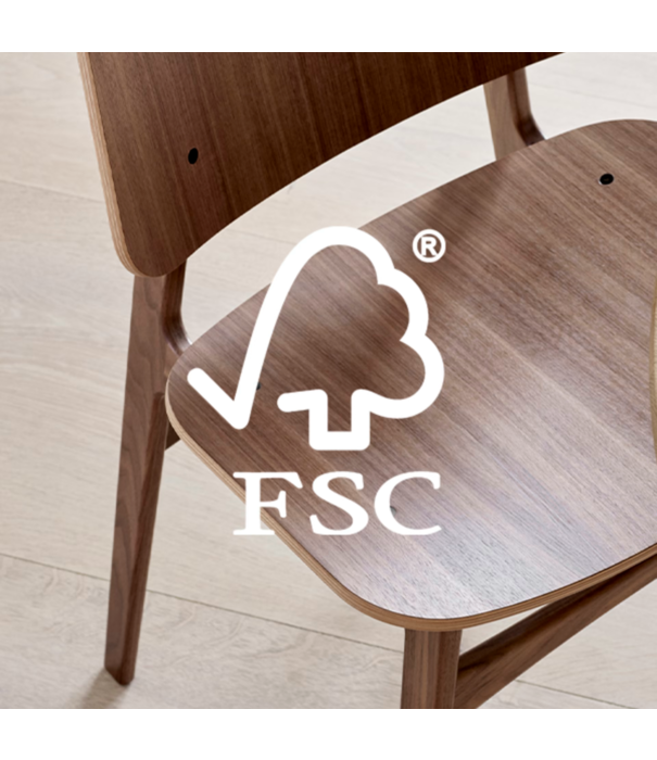 Fredericia  Model 3050 Søborg wood base chair wooden seat