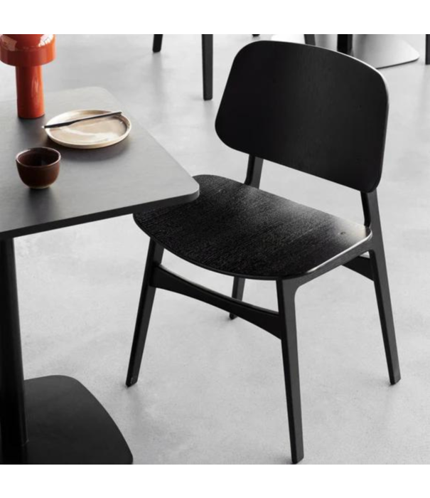 Fredericia  Model 3050 Søborg wood base chair wooden seat
